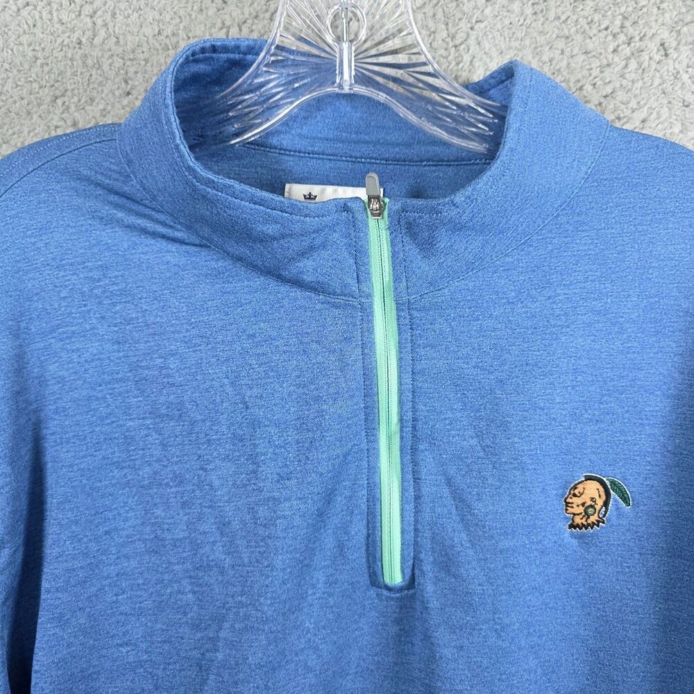 Peter Millar Performance Quarter Zip Pullover Men’s Blue Size 2XL - Picture 2 of 11